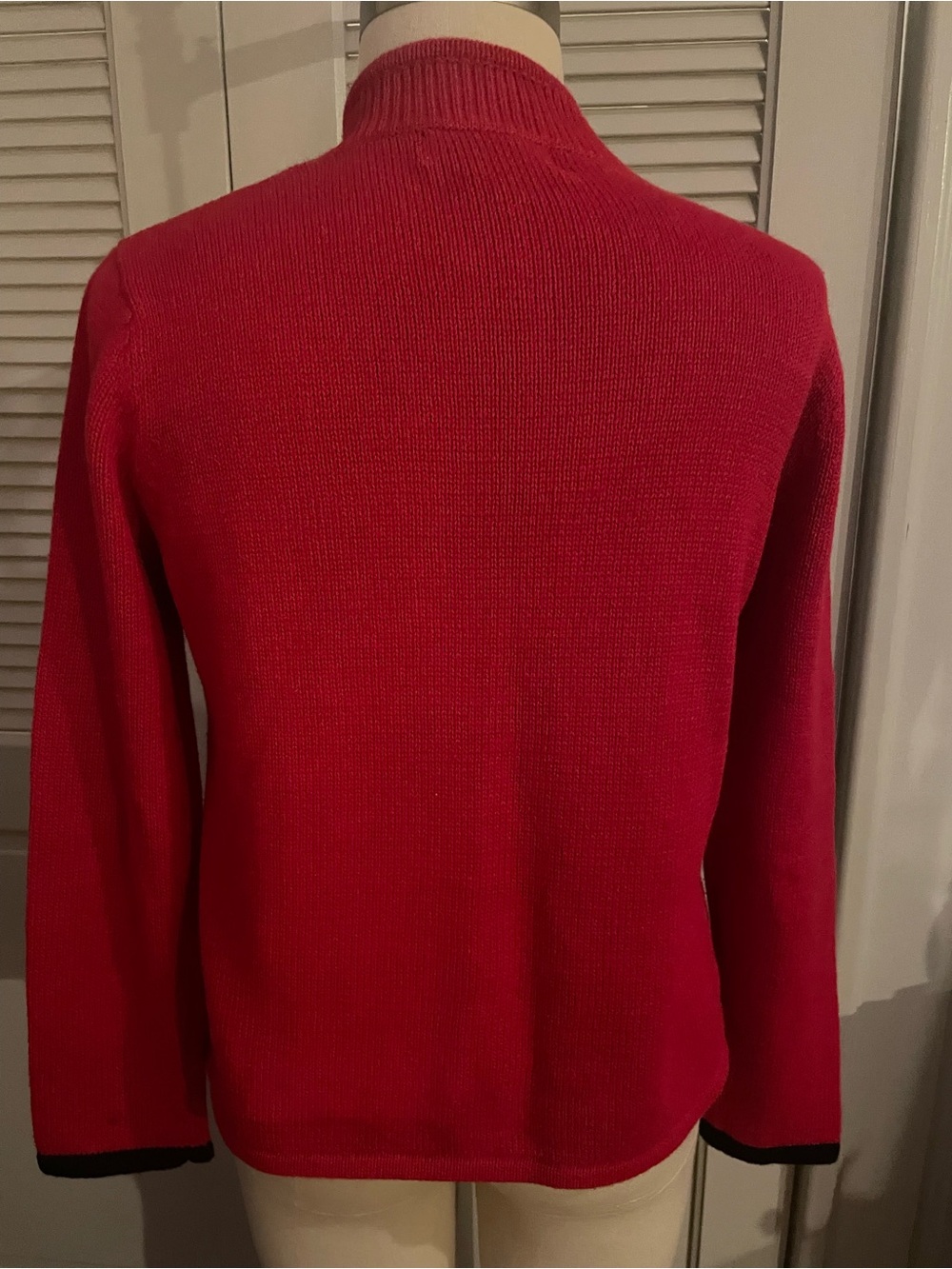 Vintage Ugly Christmas Holiday Patchwork Zip-Front Women’s Sweater Medium - Picture 2 of 3